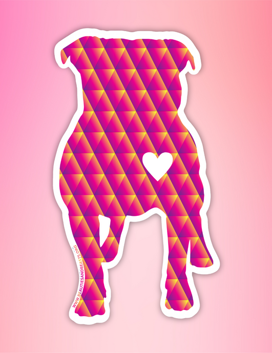 Dog Sticker Pink Diamonds