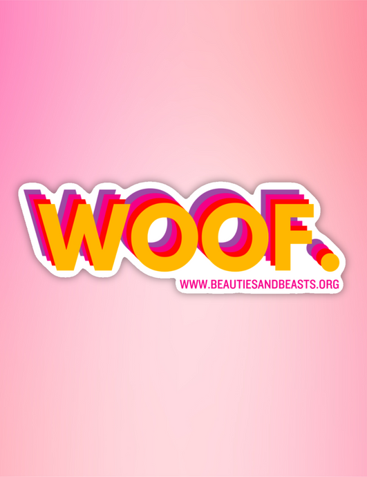 Woof Sticker