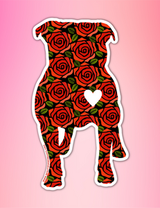 Dog Sticker Roses