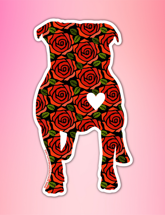 Dog Sticker Roses