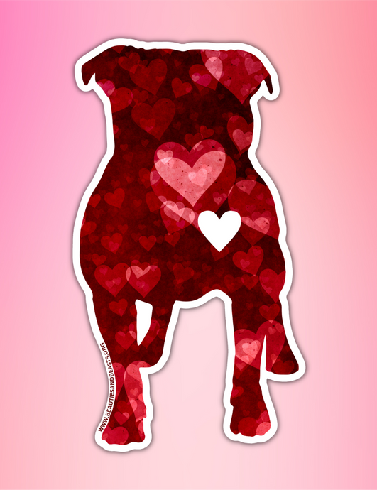 Dog Sticker Hearts