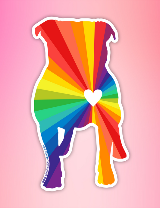 Dog Sticker Rainbow