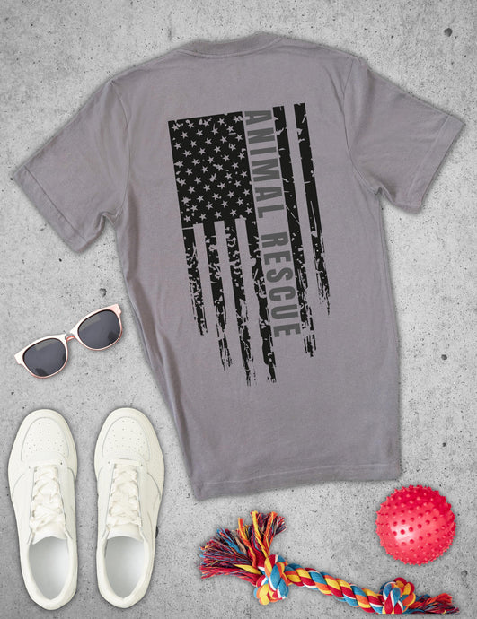 Animal Rescue American Flag T-Shirt