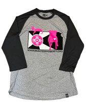 Pink Wichita Flag Baseball T-Shirt